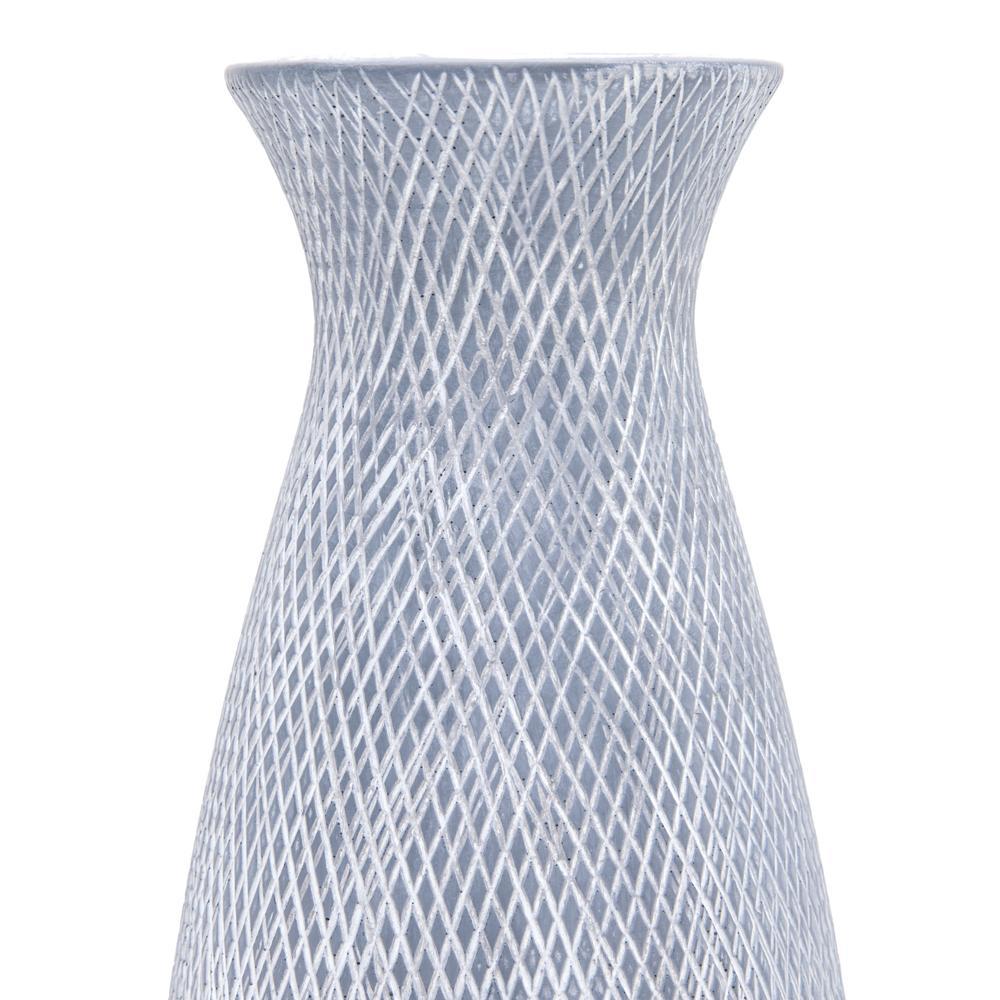 Blue Hour Glass Textured Vase