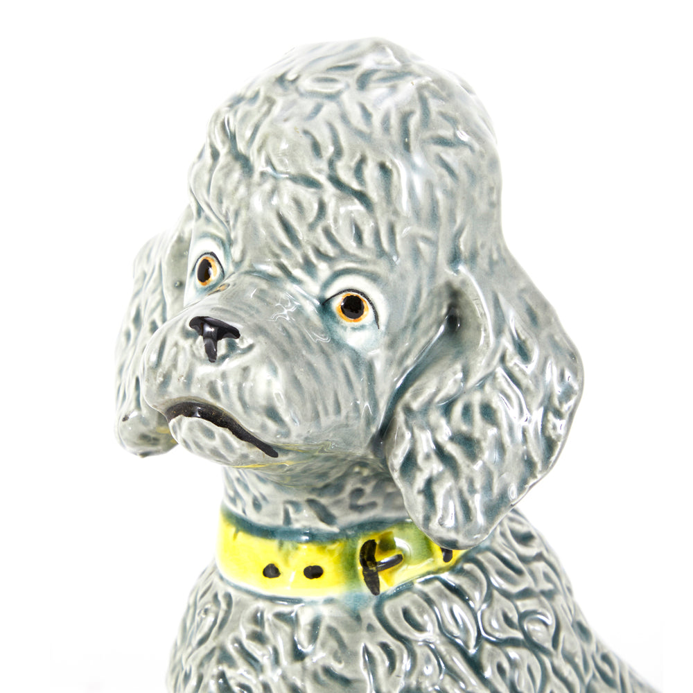 Grey Poodle Ceramic Figurine