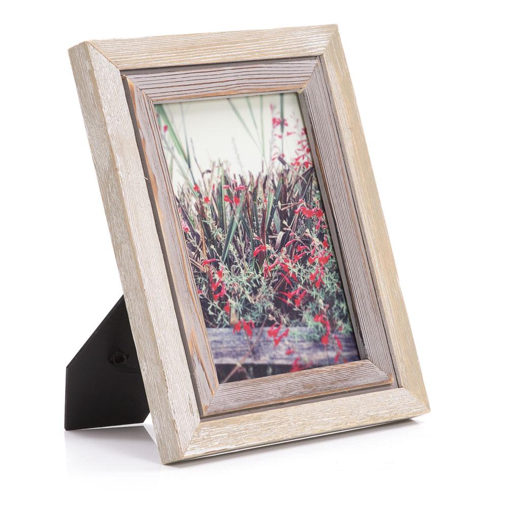 0942 (A+D) Red Flowers Wood Frame