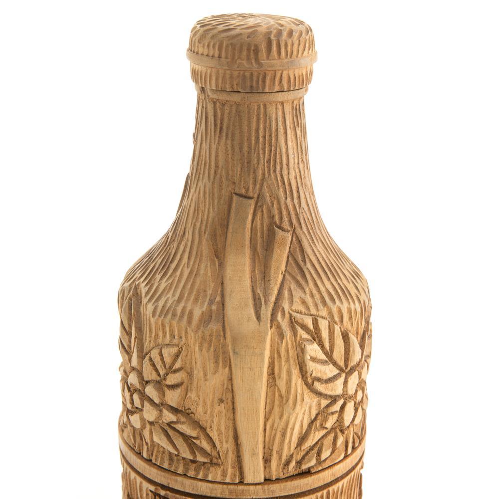 Wood Light Carved Bottle (A+D)