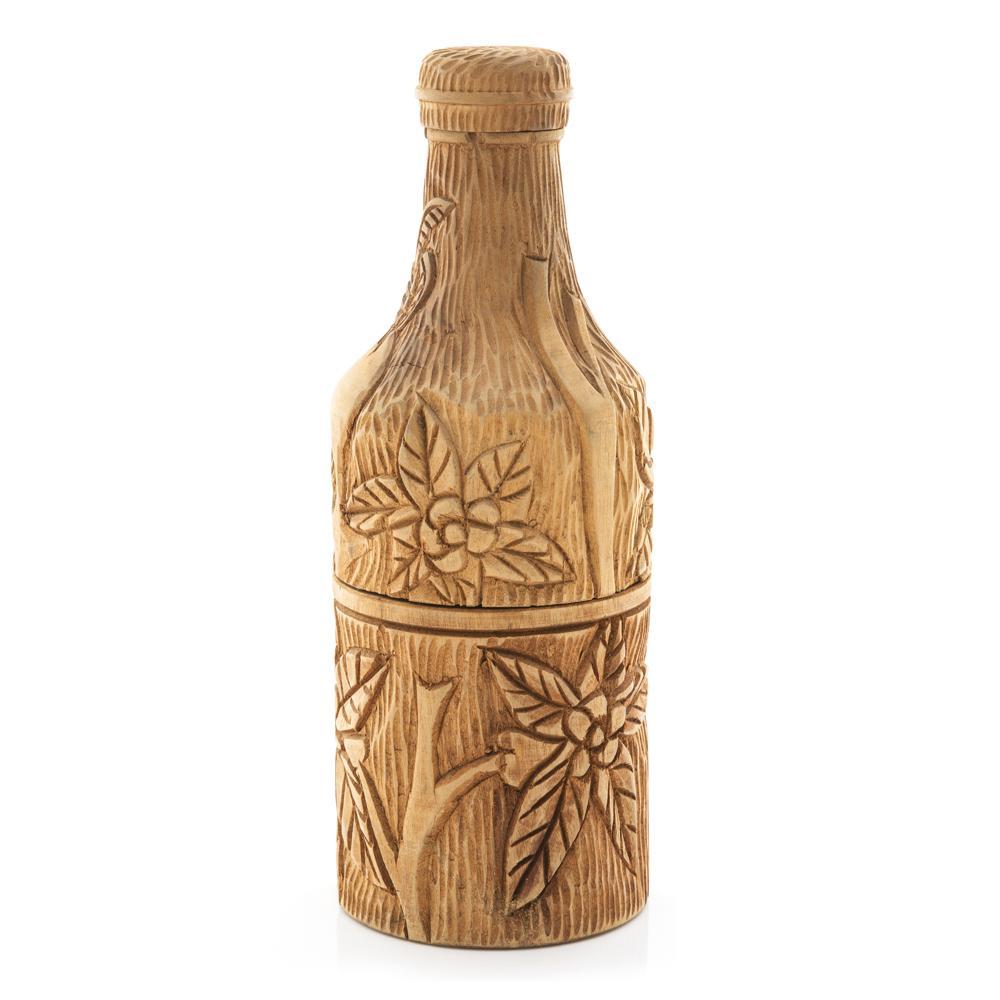 Wood Light Carved Bottle (A+D)