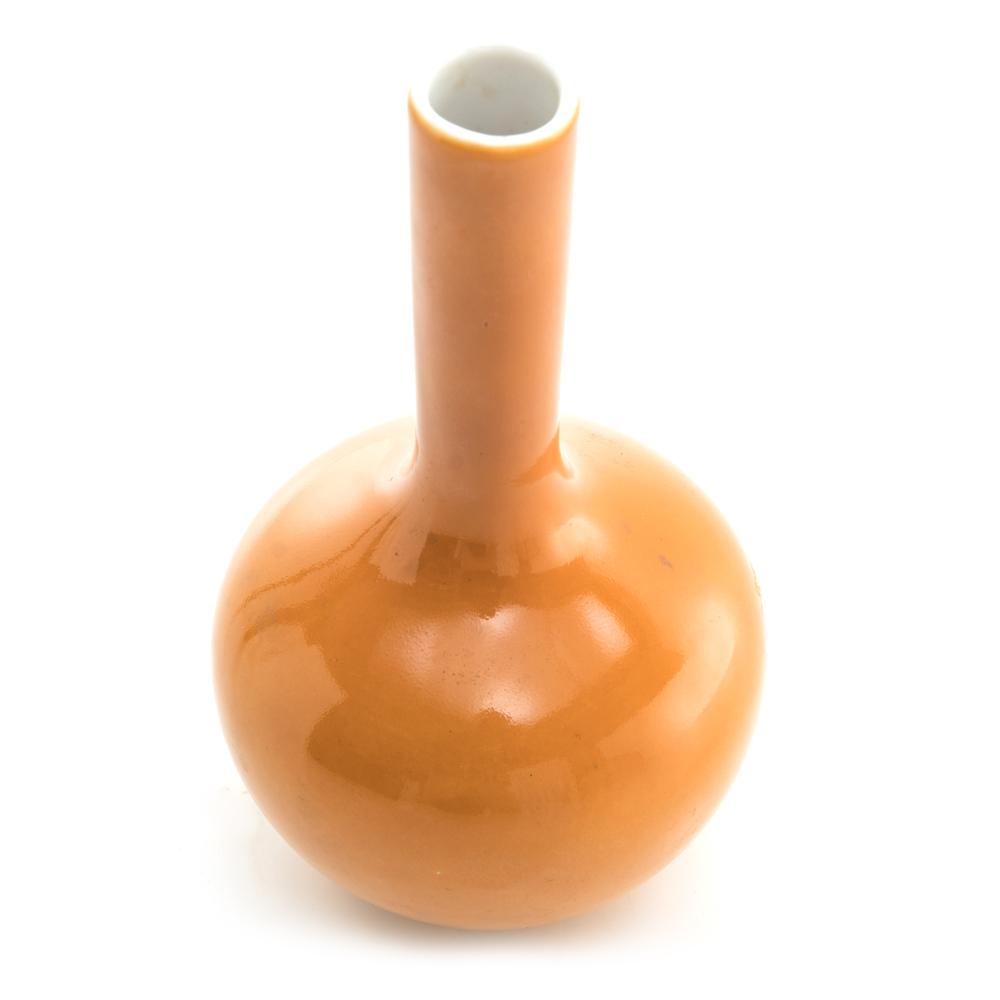 Orange Ceramic Minimal Vase (A+D)