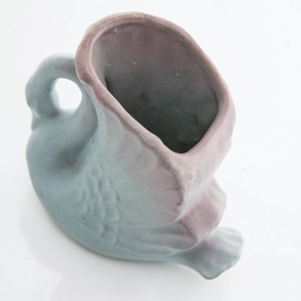 Blue Ceramic Swan Vase (A+D)