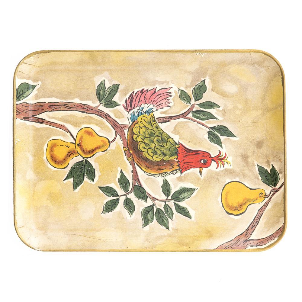Tan Bird in a Pear Tree Small Tray (A+D)