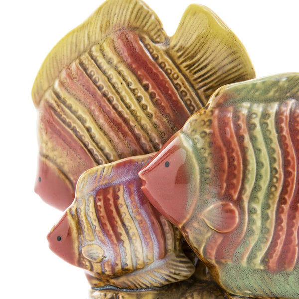 Multi Ceramic Orange Face Fish Trio (A+D) - Gil & Roy Props