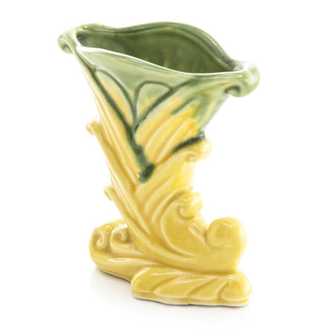 Yellow Ceramic Trumpet Vase (A+D)