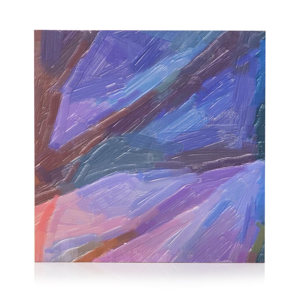 0803 (A+D) Abstract Green Purple C (12" x 12")