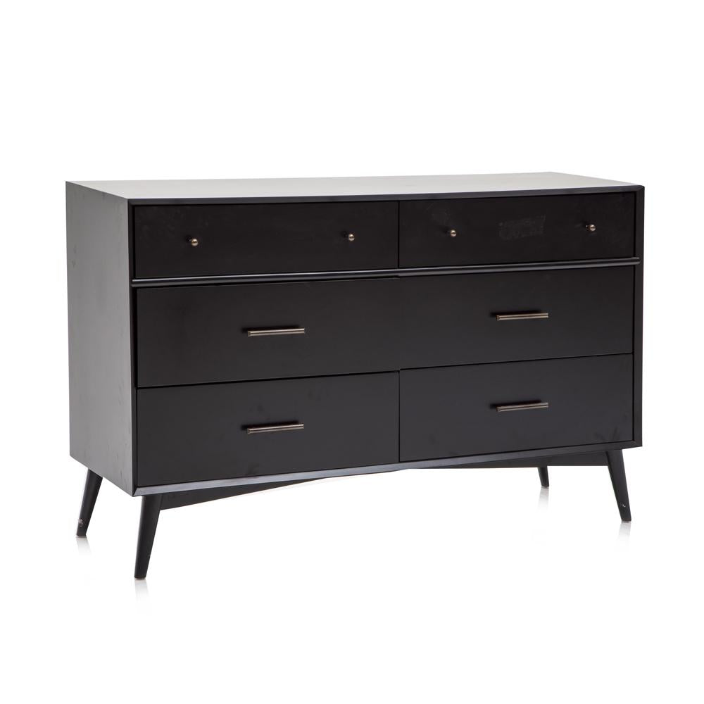 low black dresser Black Mid-Century Modern Low Boy Dresser