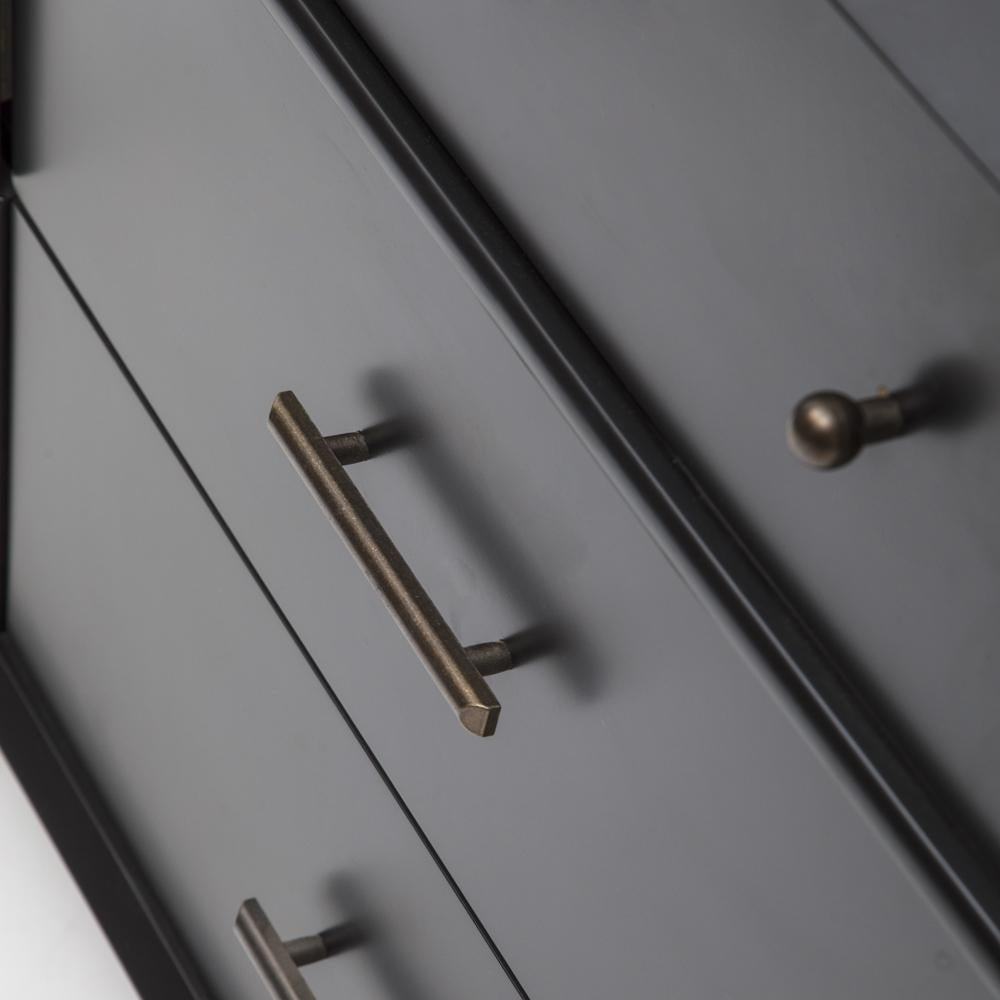 Black Mid-Century Modern Low Boy Dresser - Gil & Roy Props Black Mid-Century Modern Low Boy Dresser - Gil & Roy Props