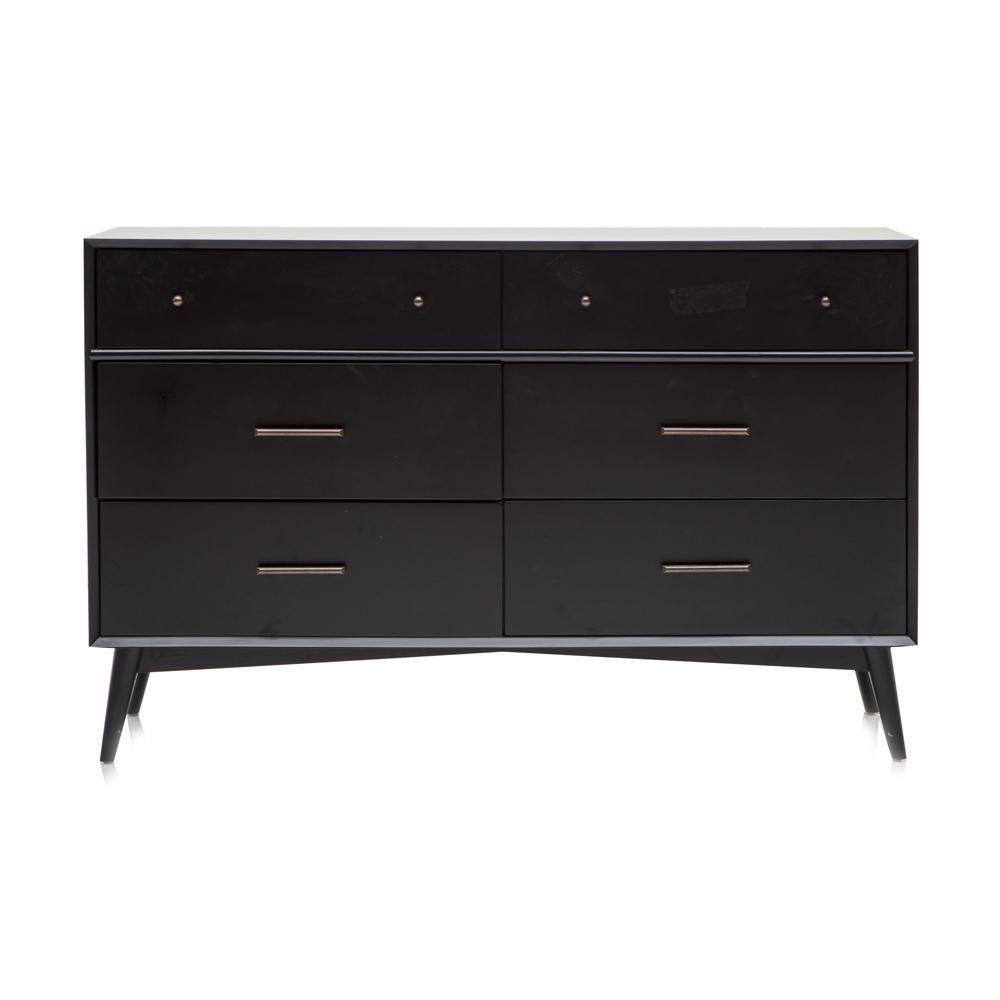 Black Mid-Century Modern Low Boy Dresser - Gil & Roy Props Black Mid-Century Modern Low Boy Dresser - Gil & Roy Props
