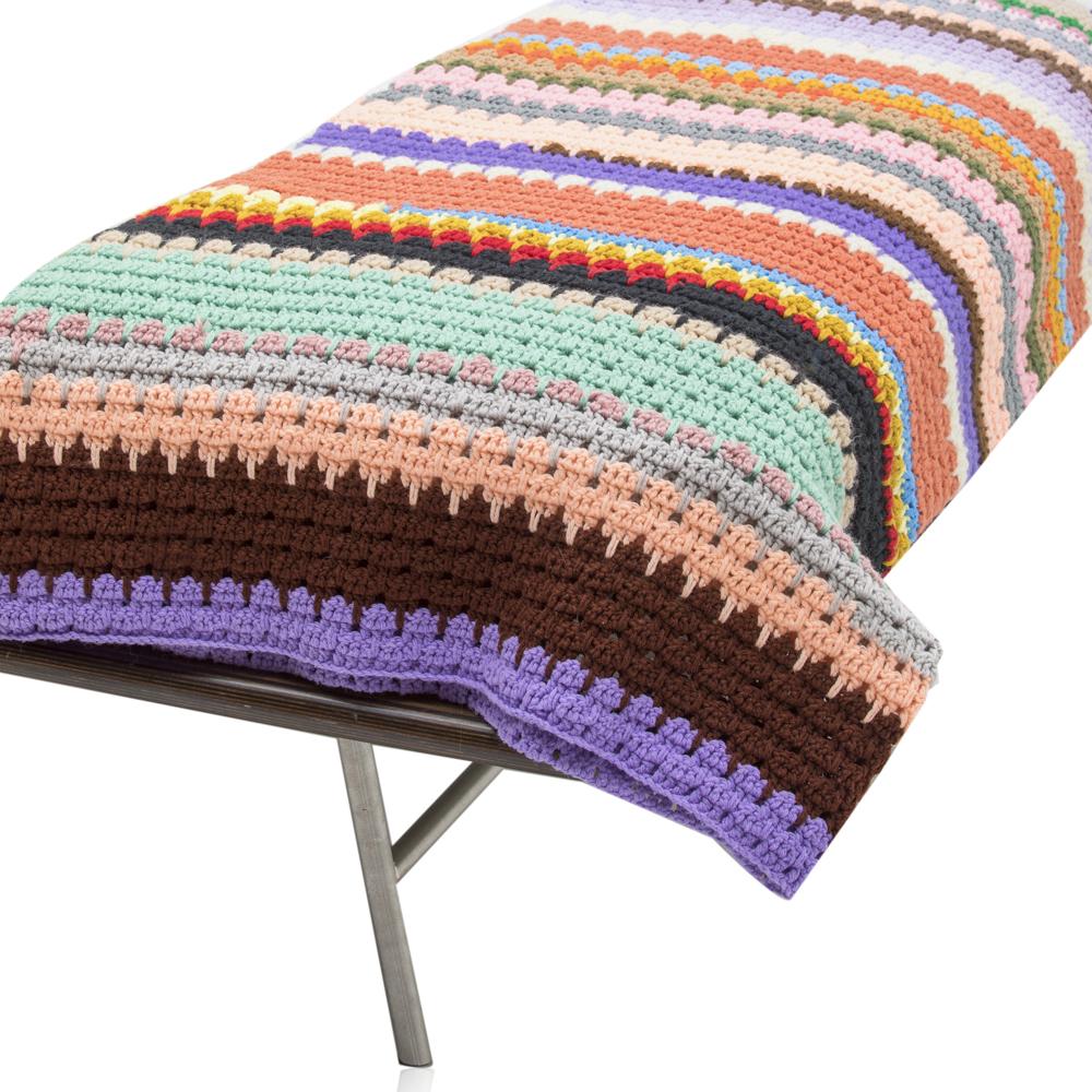 Stripe Crochet Blanket