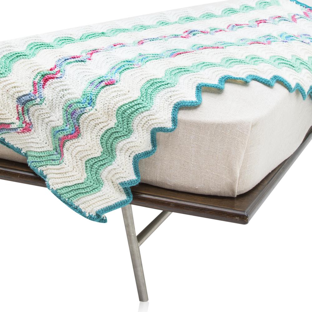 Pastel Waves Crochet Blanket