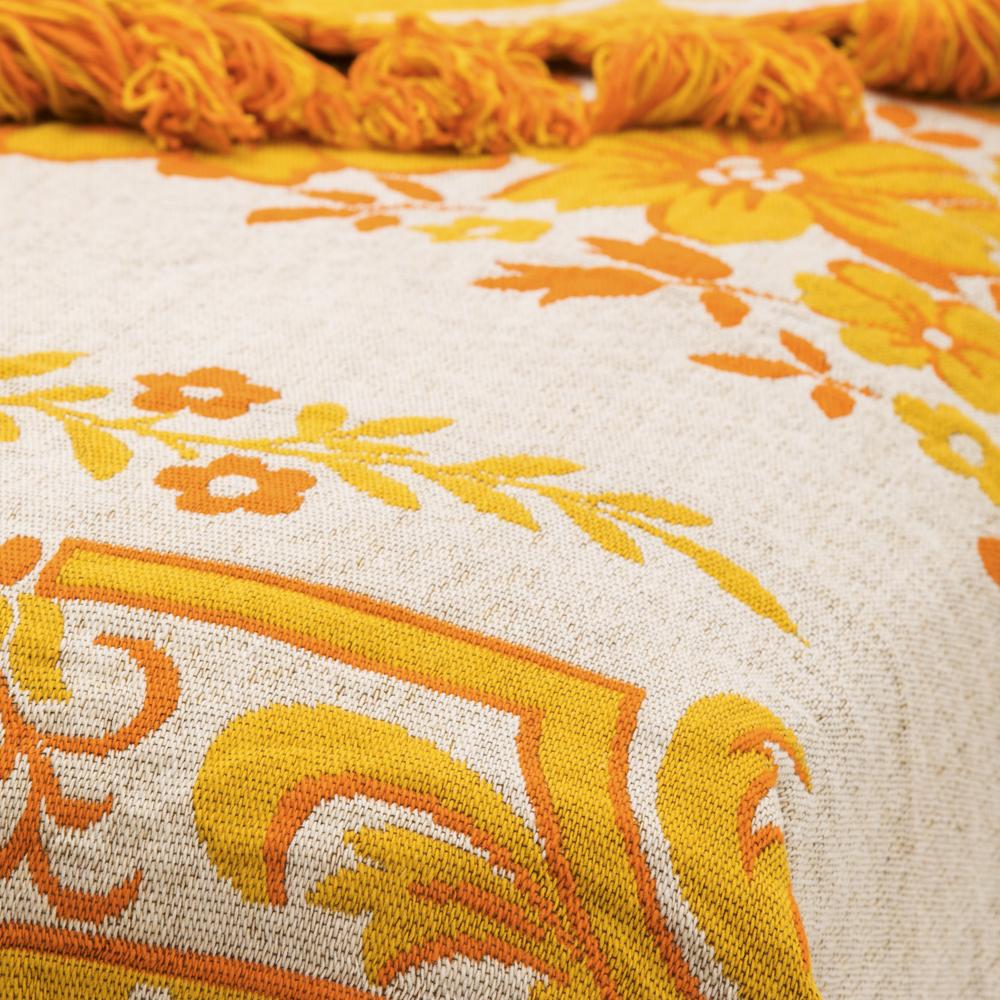 Yellow Gold Floral Bedspread