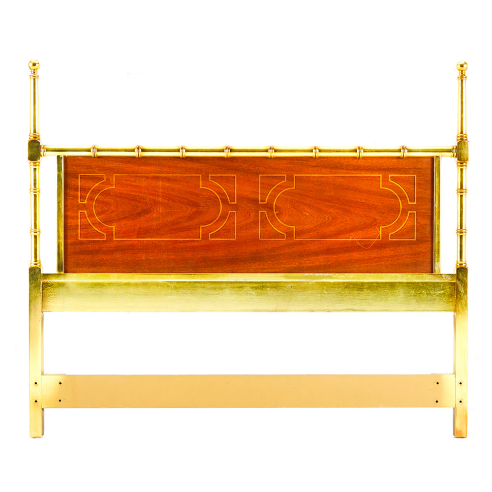 Gold Framed Wood Headboard