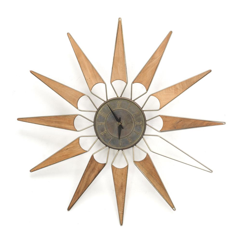 Wood & Steel 12-Point Clock with Filigree