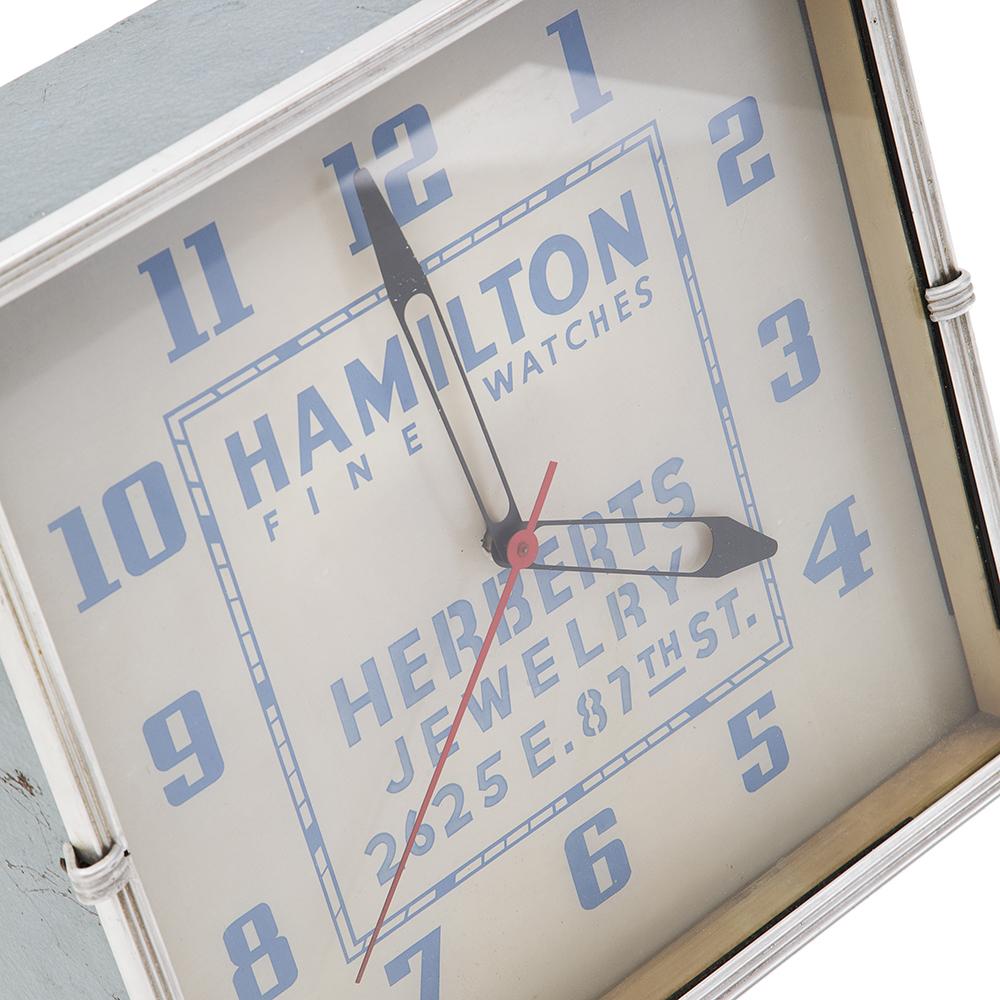 Hamilton Square Chrome Clock