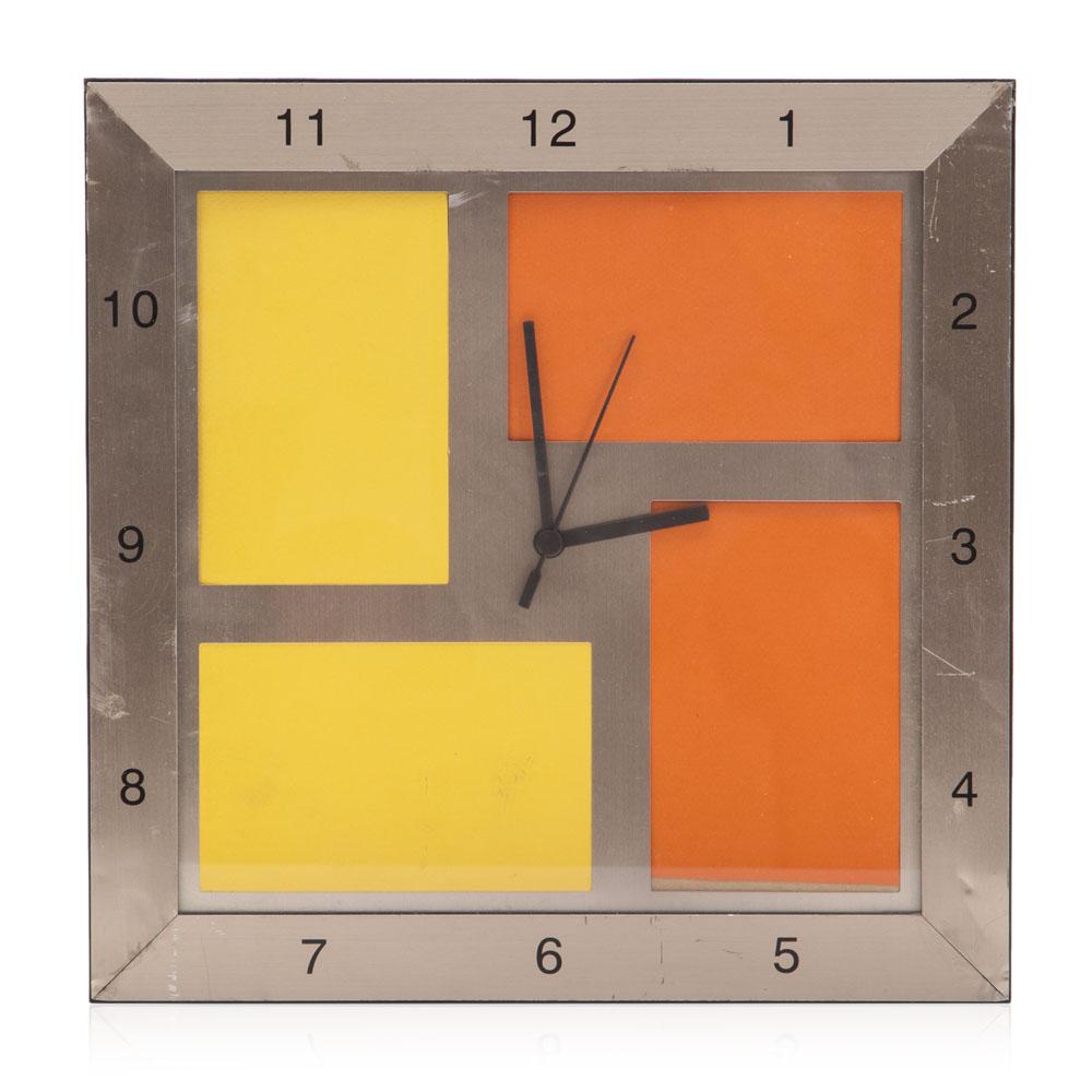 Orange and Yellow Rectangles Clock