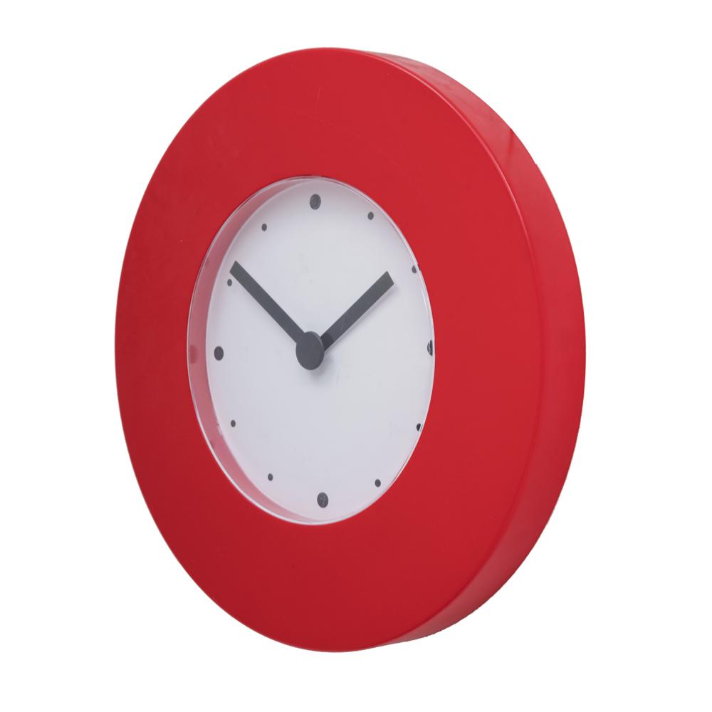 Red Circle Wall Clock