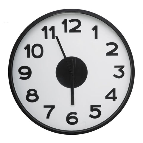 Black and White Large Number Wall Clock