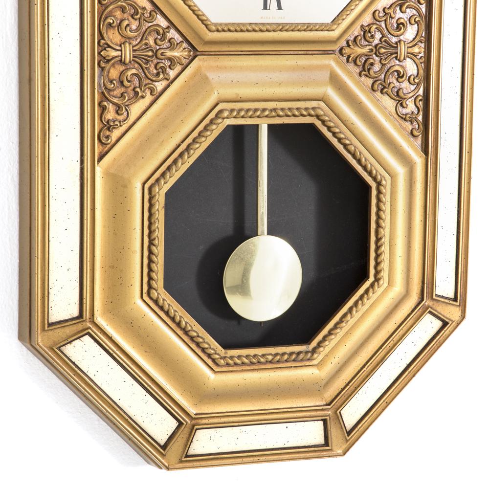 Syroco Roman Numeral Gold Wall Clock