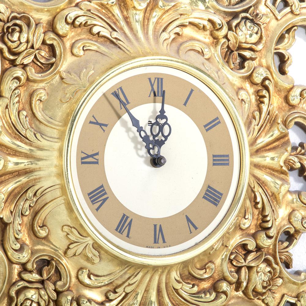 Decadent Gold Wall Clock
