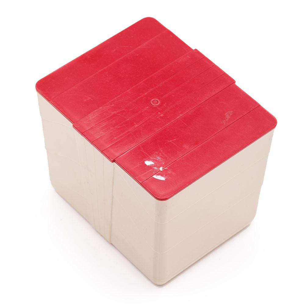 Plastic Orange and White Lunch Box