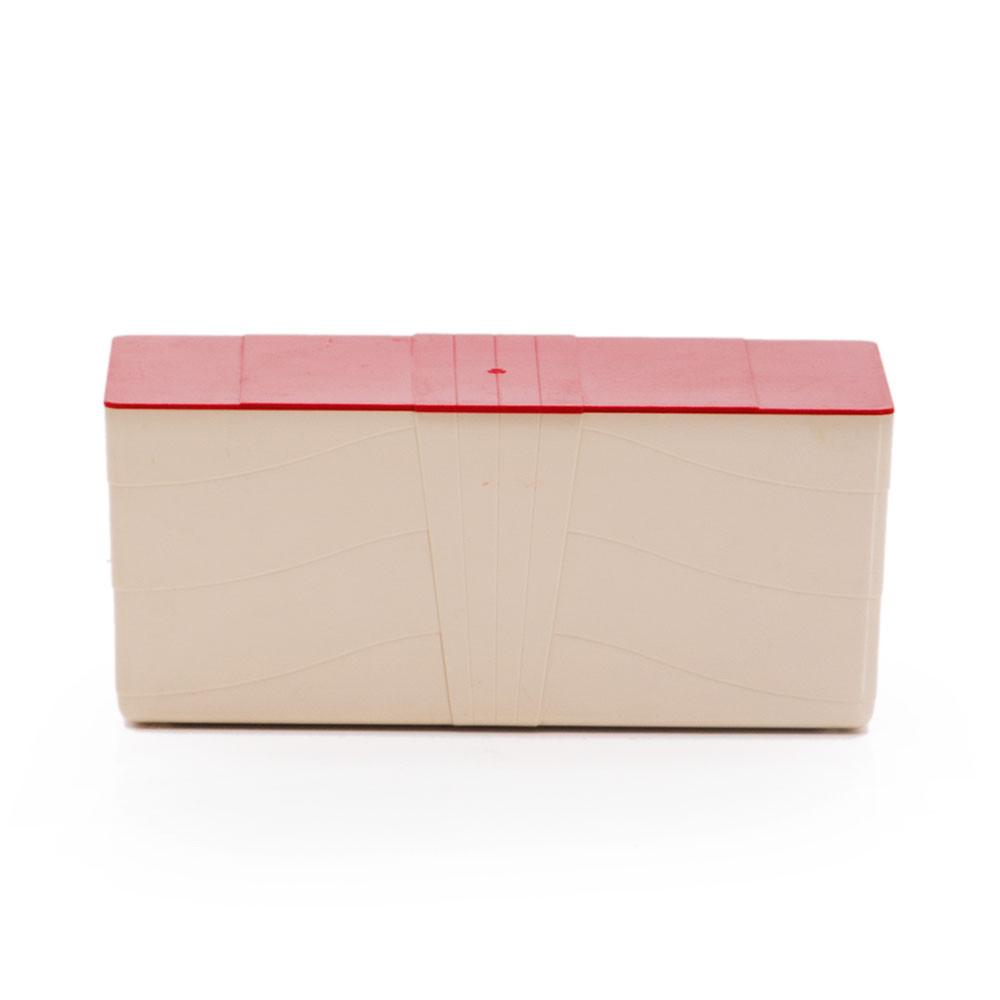 Plastic Orange and White Lunch Box