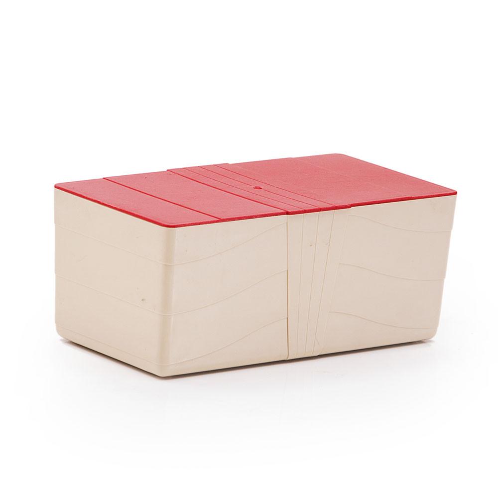 Plastic Orange and White Lunch Box