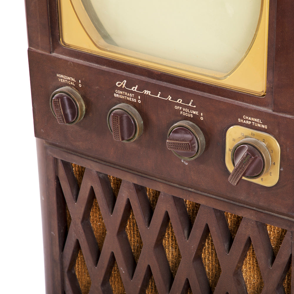 Admiral Antique Bakelite Television and Speaker