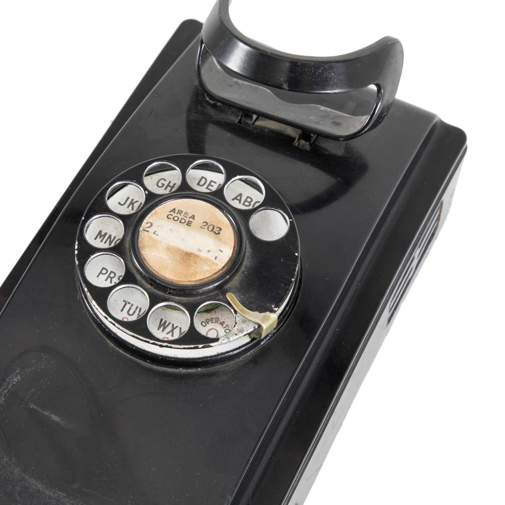 Black Rotary 1940's Wall Phone