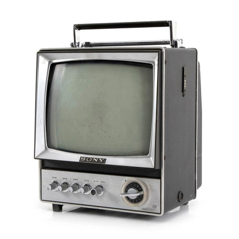 Black & Silver Portable Sony Television