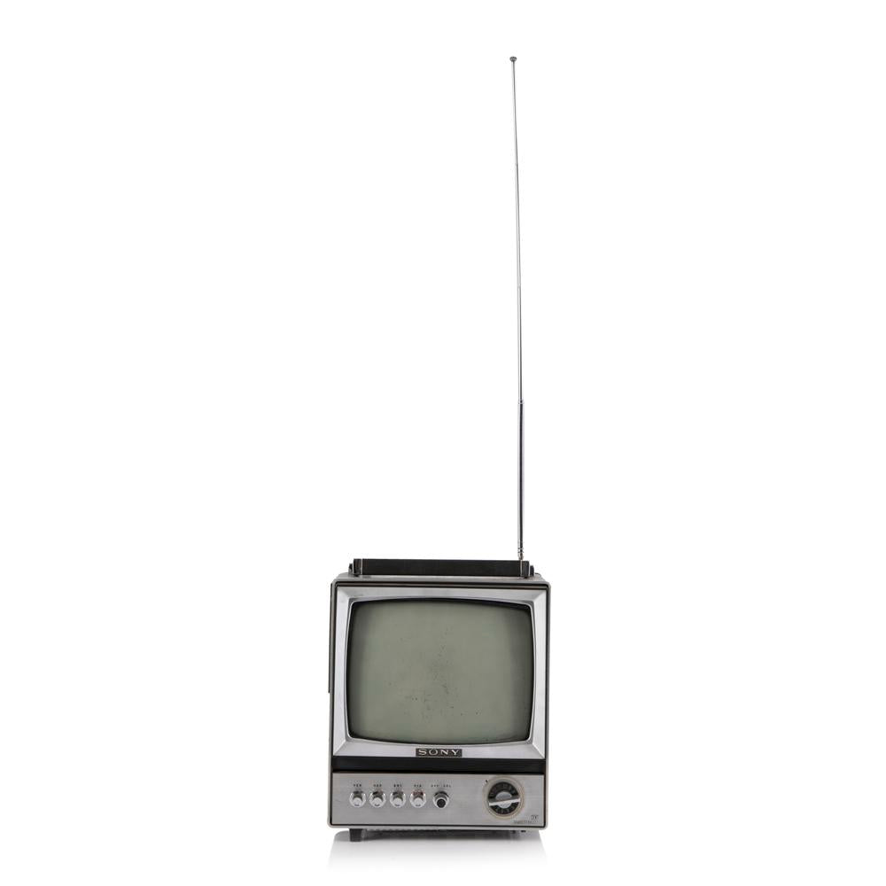 Black & Silver Portable Sony Television