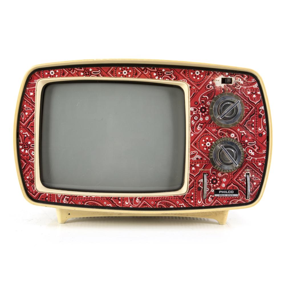 Philco Red Paisley Television