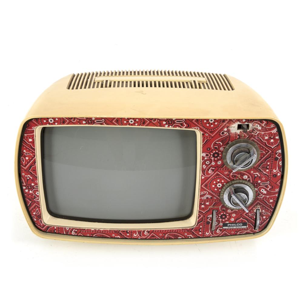 Philco Red Paisley Television