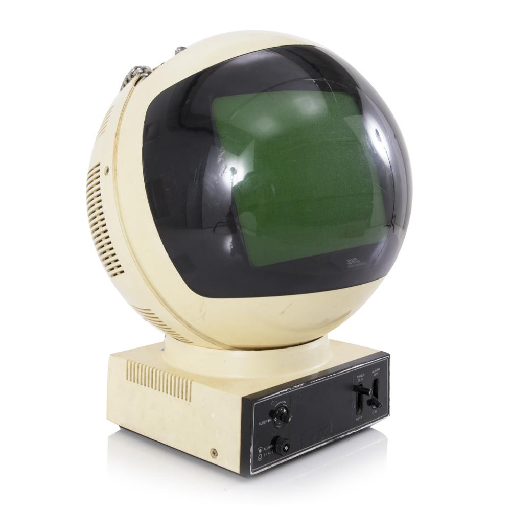 Small Cream VideoSphere Round TV