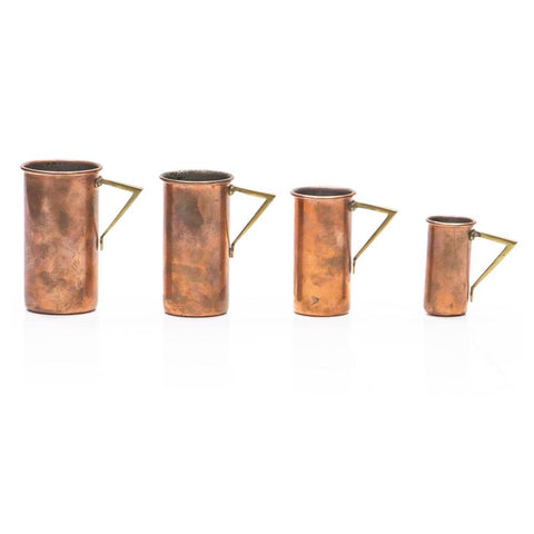 Copper Espresso Mugs - Set of 4
