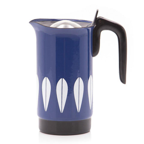 Mid Century Blue Enamel Coffee Percolator (Part of Set)