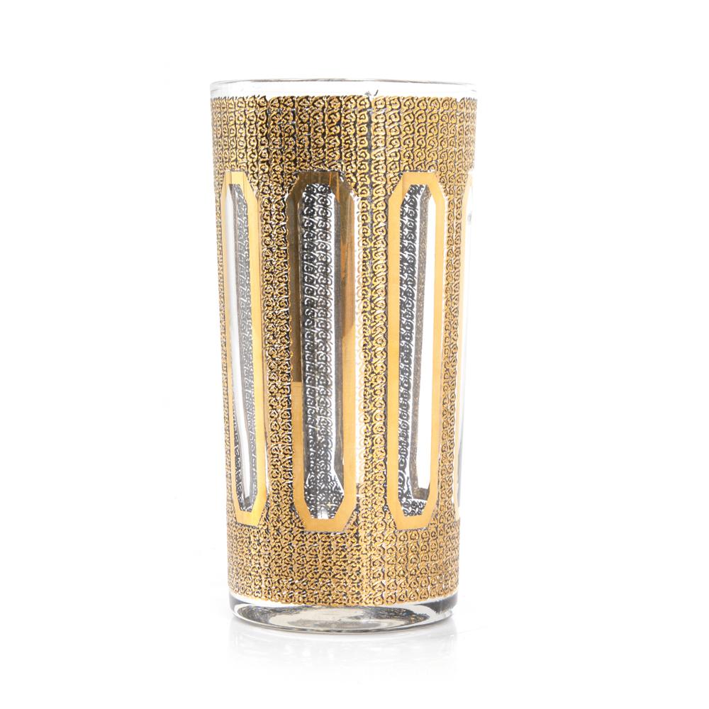 Set of Gold Pane Glasses in Gold Carrier