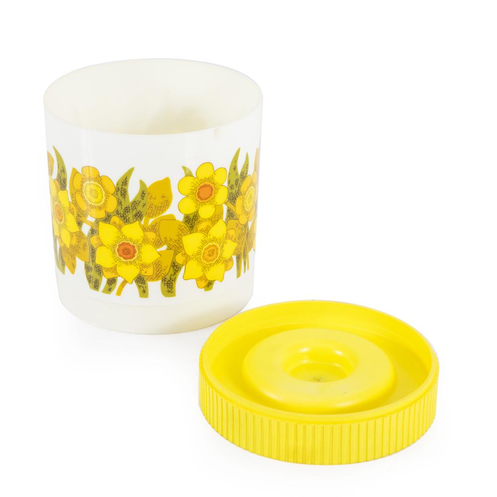 Yellow + White Floral Canisters - Set of 4