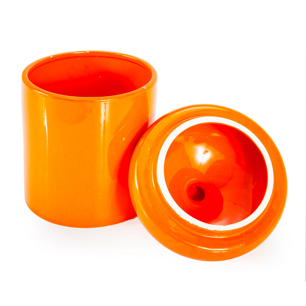 Orange Ceramic Cookie Jar