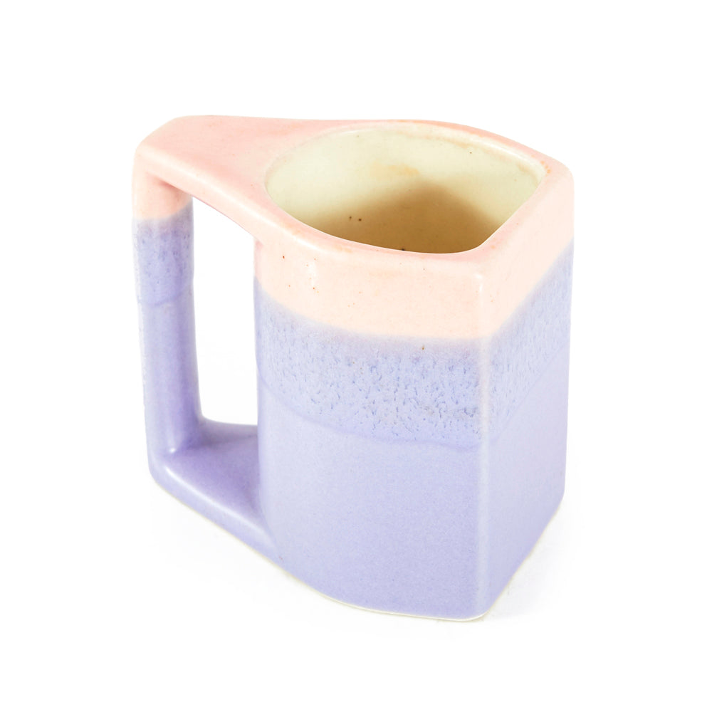 Purple + Pink Ceramic Mug with Wood Stand