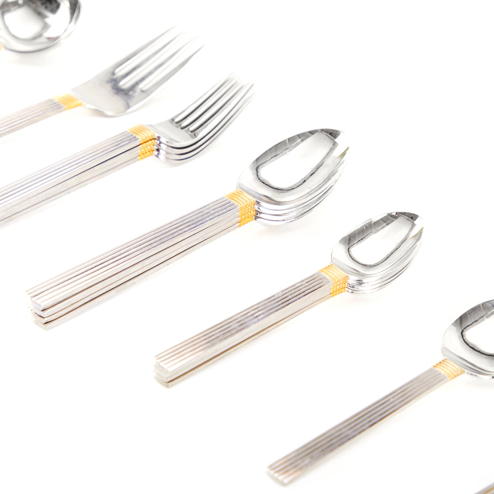 Silver + Gold Cutlery Set