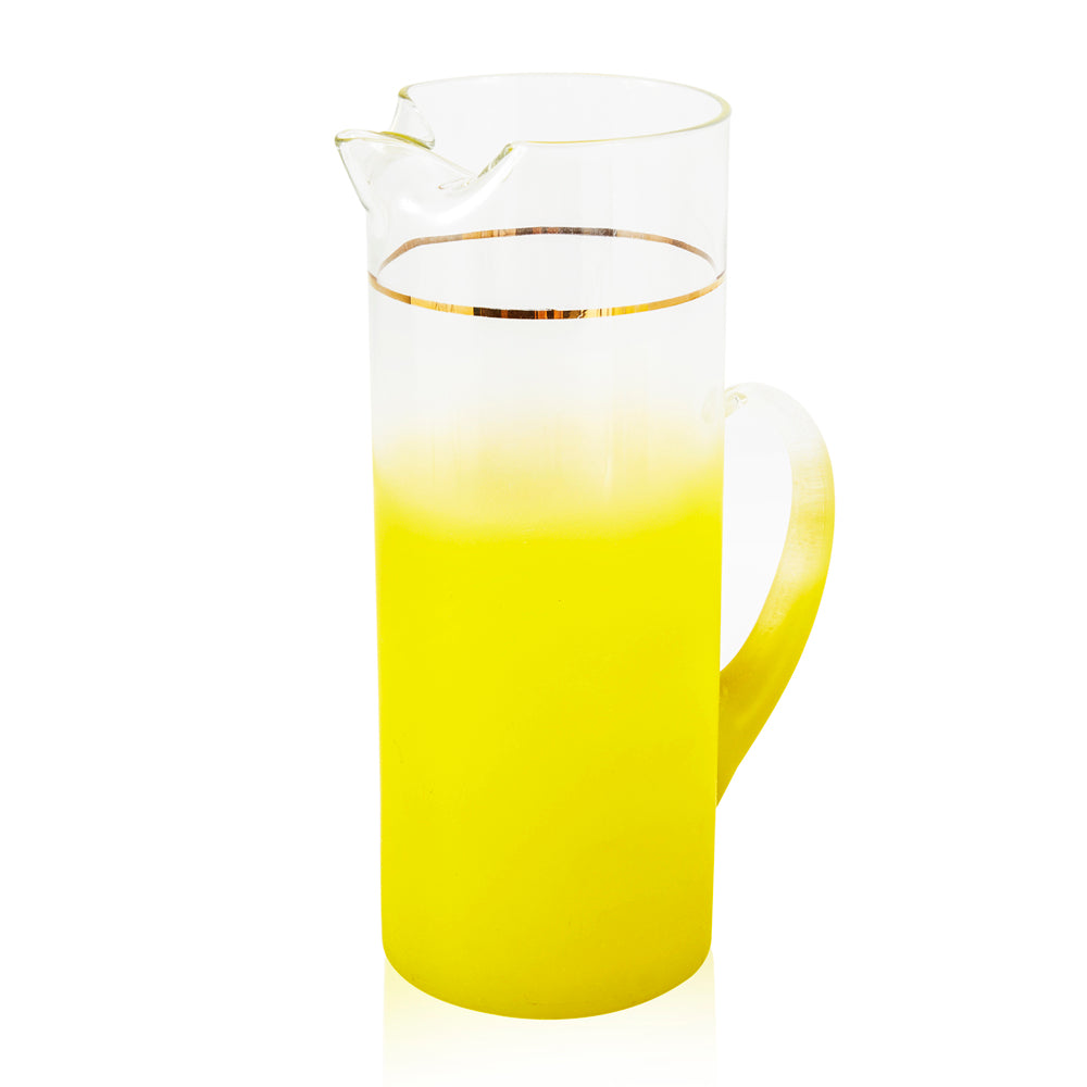 Yellow Ombre Set of 5 Highball Glasses and Pitcher