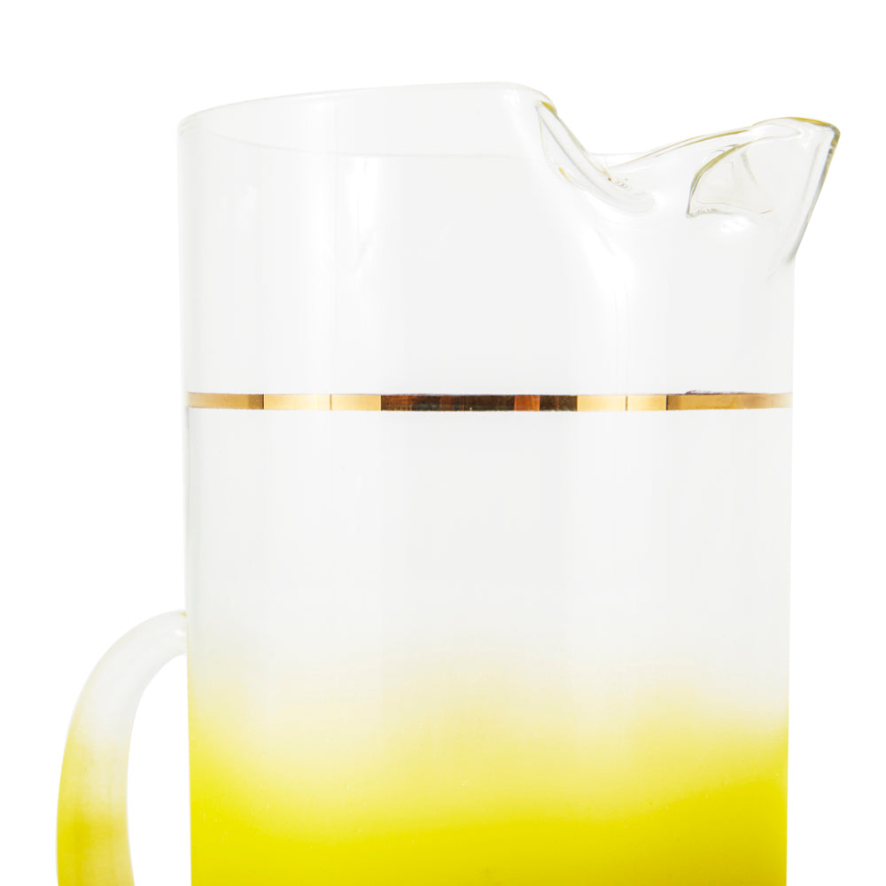 Yellow Ombre Set of 5 Highball Glasses and Pitcher