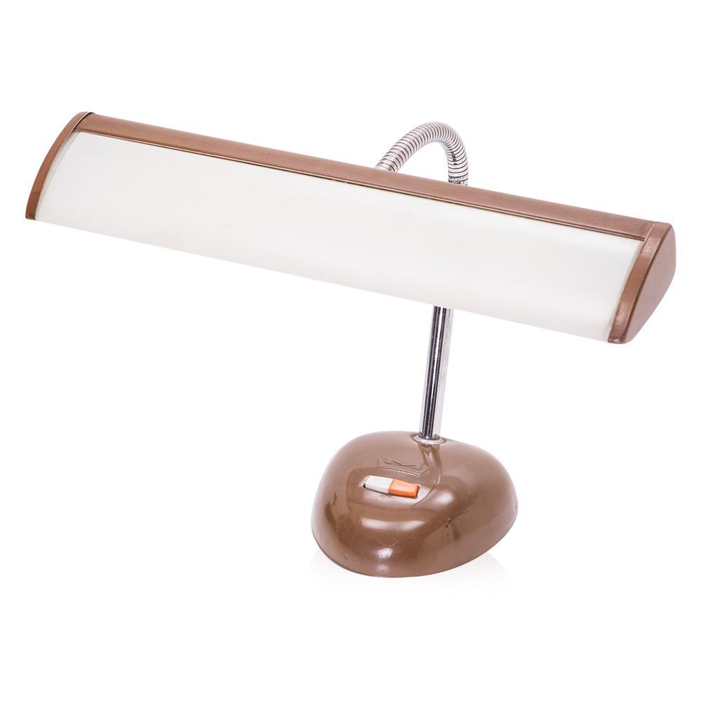 Brown and White Desk Lamp