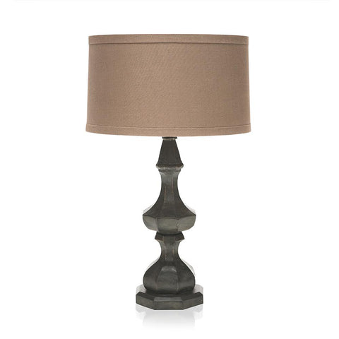 Wood Hand Carved Table Lamp