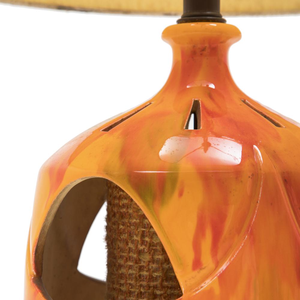 Orange and Yellow Ceramic Lamp