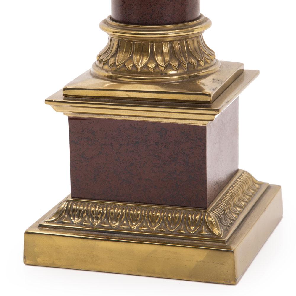 Gold Embellished Statue Lamp