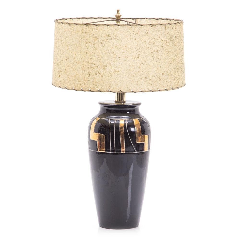 Black & Gold Art Deco Lamp