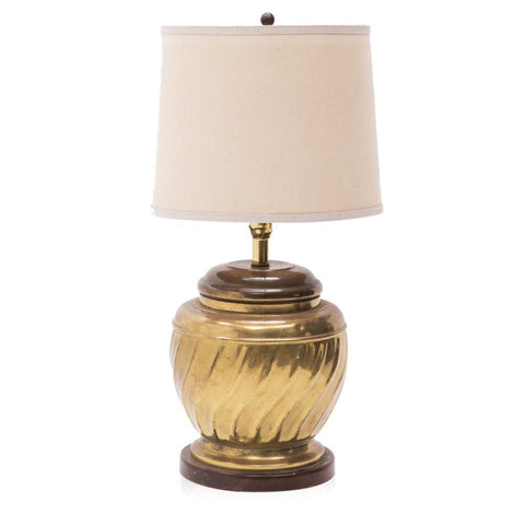 Round Gold Urn Table Lamp